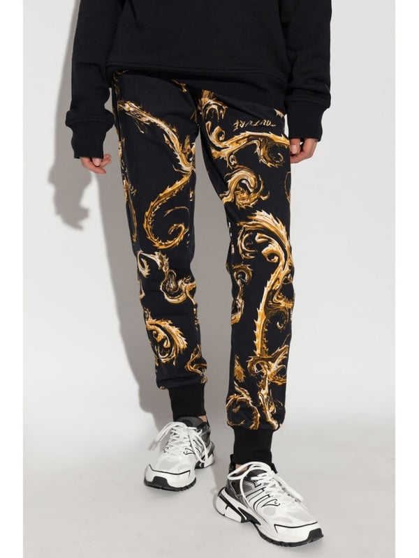 Allover Print Cotton Jogger Pants