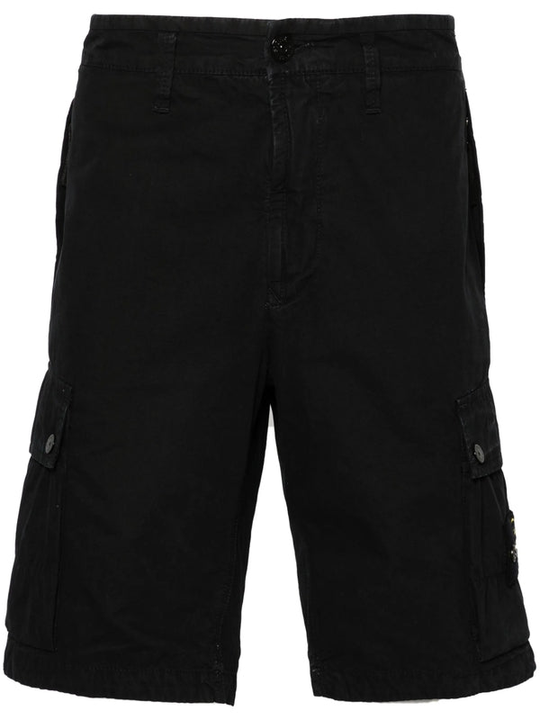 Wappen Patch Cotton Cargo Bermuda Shorts
