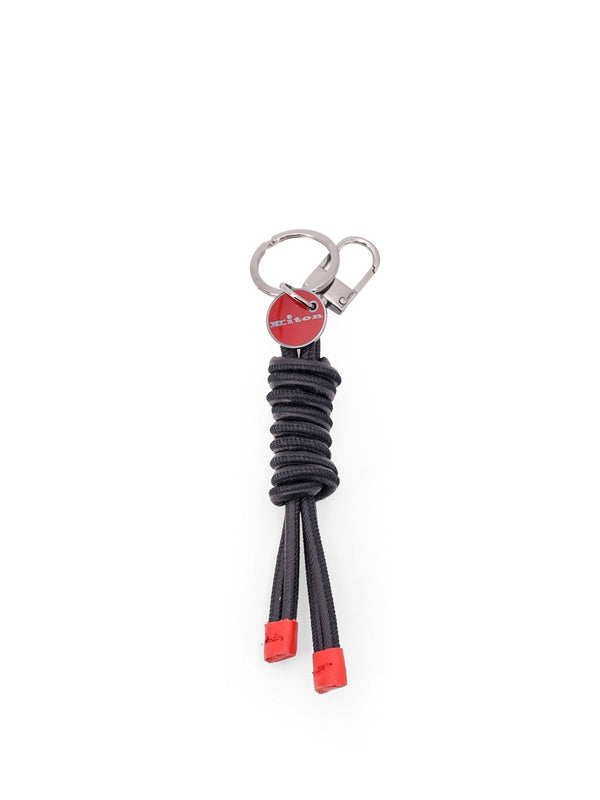 Logo Charm Leather Keyring