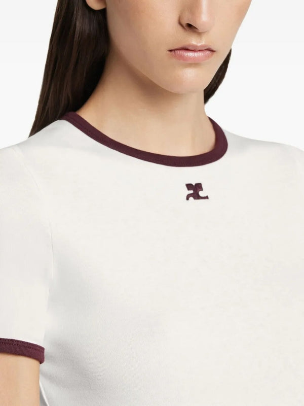 Courrèges White Short Sleeve T-Shirt