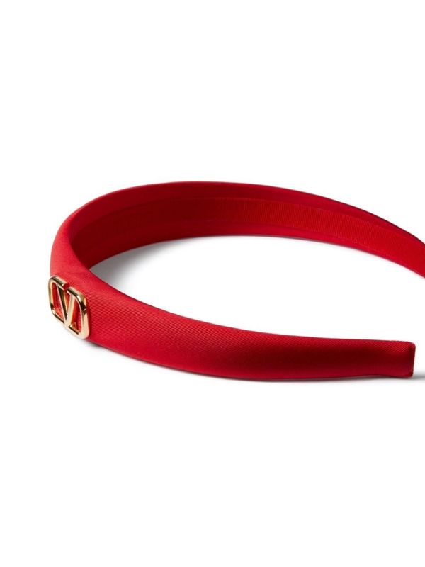 V Logo Silk Hair Band