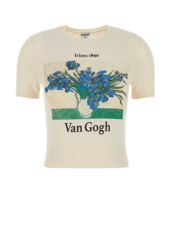Van Gogh Printing Cotton Blend Knit