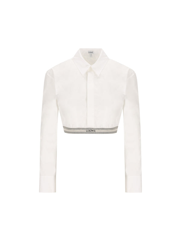 LOEWE - Logo Jacquard Crop Shirt - Jente
