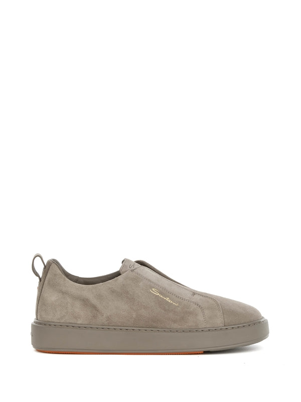 Logo Suede Low Top Sneakers