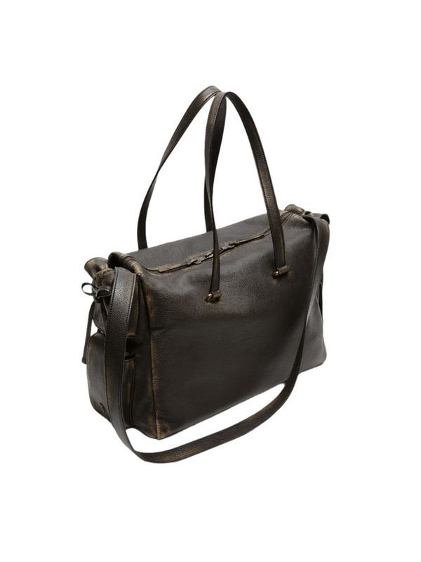 Multi Pocket Leather Shoulder Bag