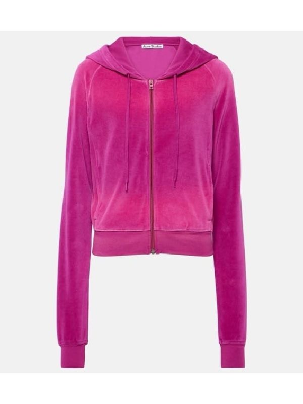 Velvet Hood Zip-Up