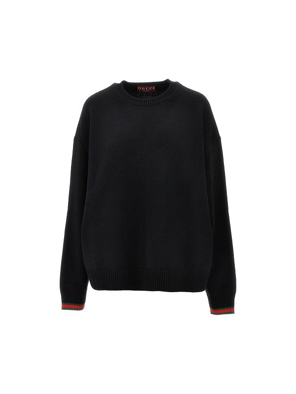 Web Detail Wool Cashmere Knit