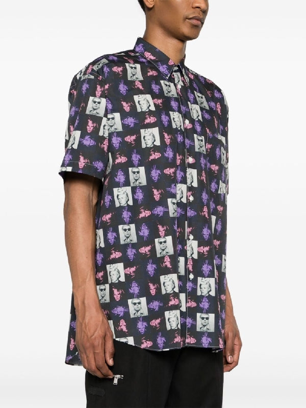 Allover Graphic Printed Short Sleeve
  Shirt