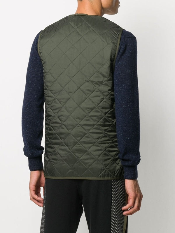 Inner Check Quilted Zip Vest