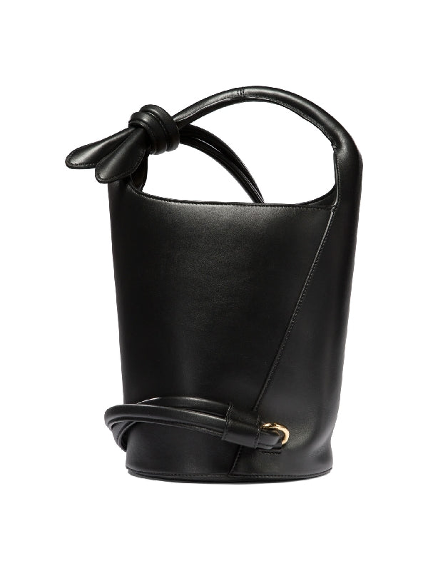 Tourni Knot Leather Bucket Bag