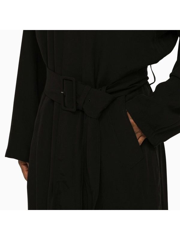 Black Belted Trench Coat