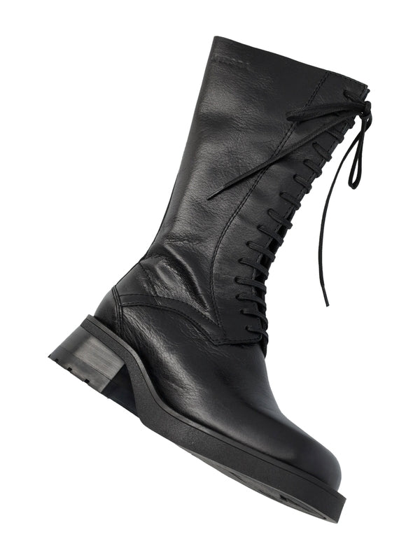 Mista Black Lace-Up Boots