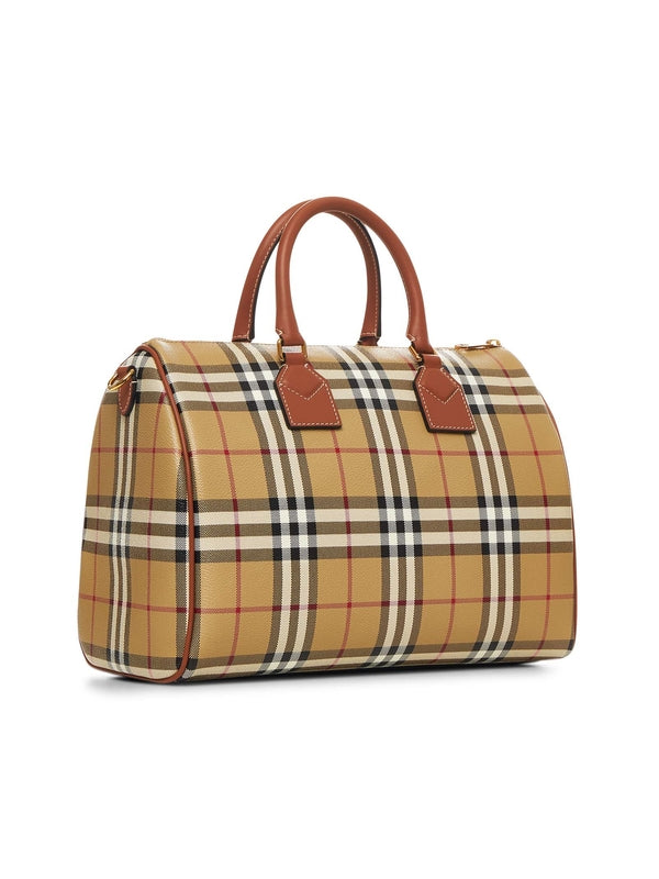 Check Pattern Boston Bag