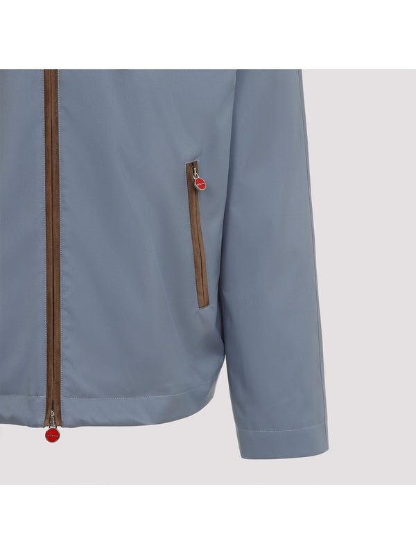 Logo Zipper Drawstring Hood Jacket