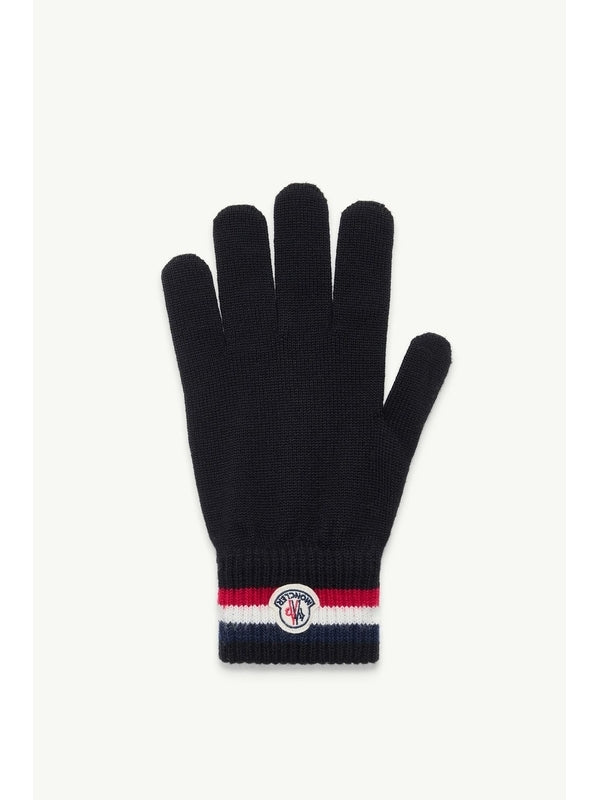 Moncler Black Wool Gloves