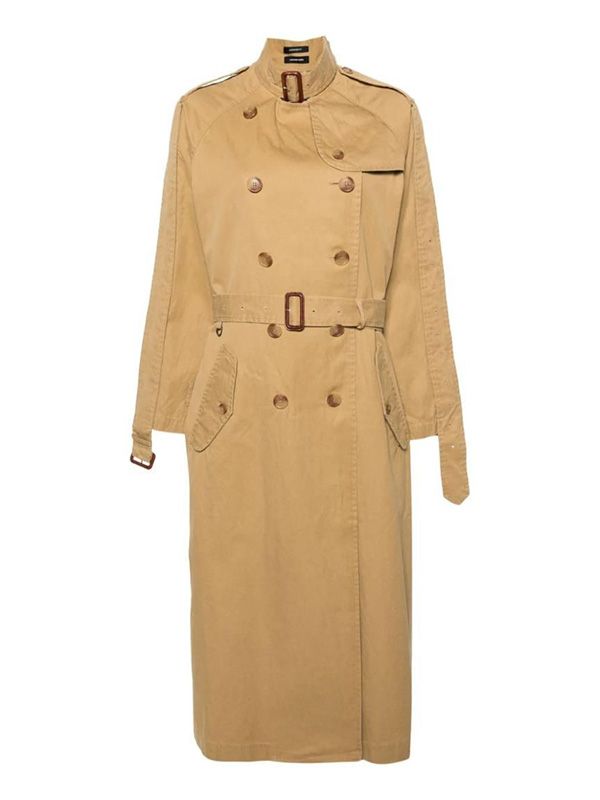 Belted Cotton Oversized Trench Coat