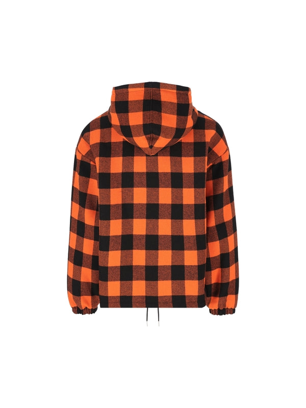 Check Wool Anorak Jacket