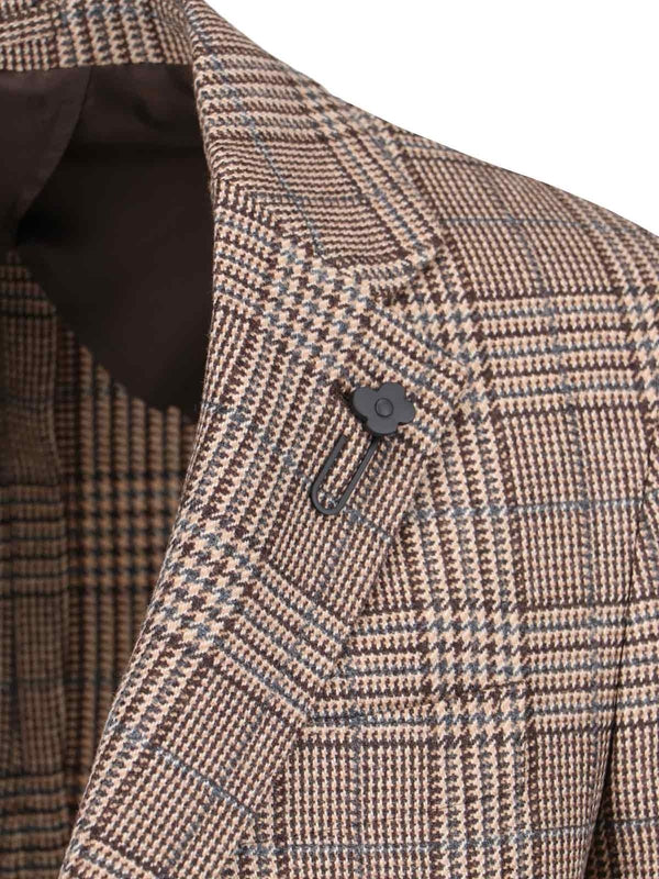 Boutonniere Check Single Blazer