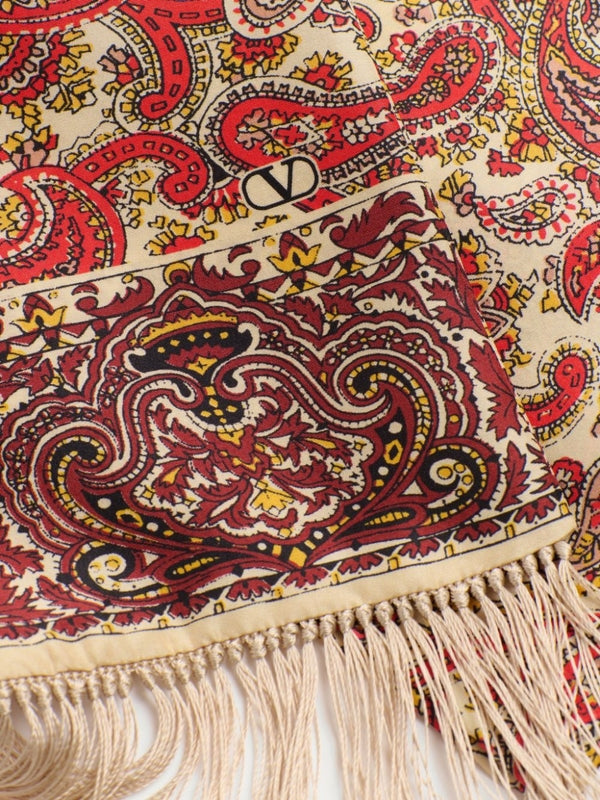 Paisley Pattern Silk Muffler