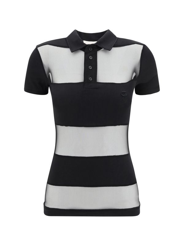 Trompe-L'oeil Stripe Polo Shirt