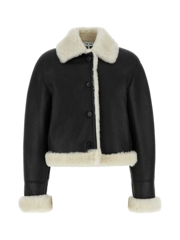 Shearling Leather Short Jacket