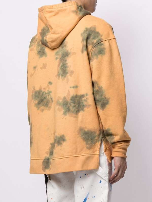 Logo Print Tie-Dye Hoodie