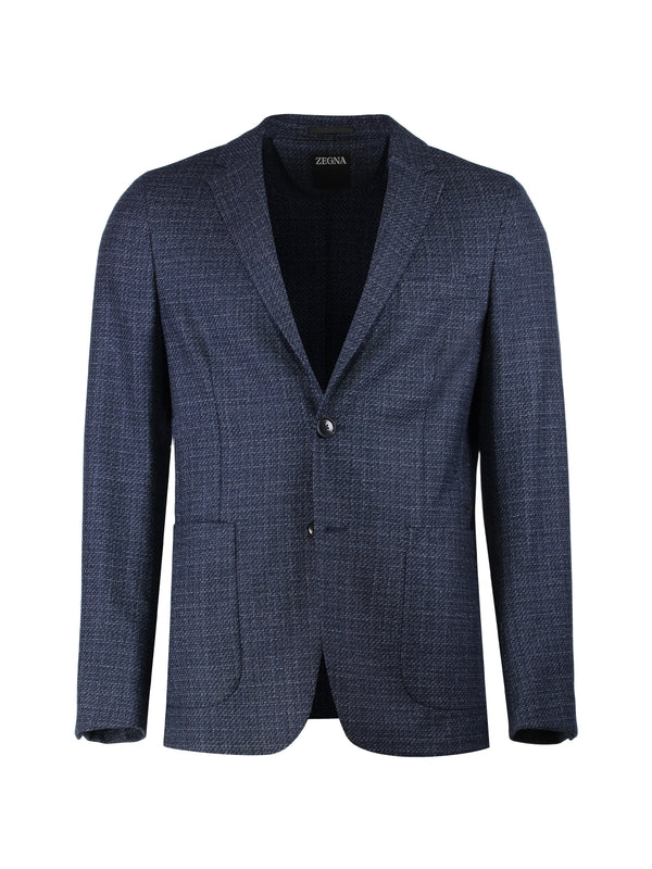 Z Zegna Navy Tailored Jackets