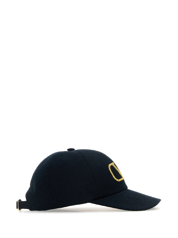 V Logo Cotton Ball Cap