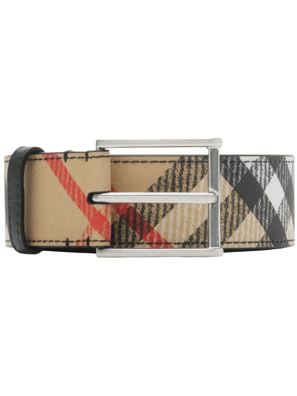 Vintage Check Pattern Belt