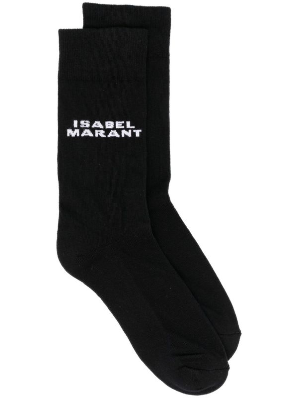 Logo Jacquard Cotton Blend Socks