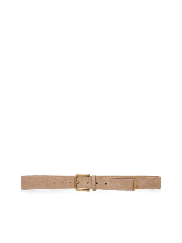 Beige Leather Belt