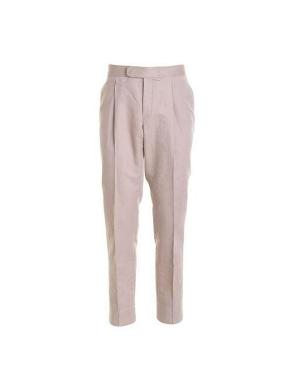 Melbourne One-Tuck Linen
  Cotton Pants