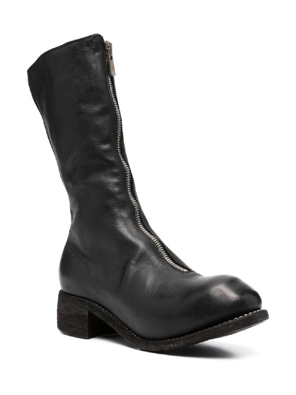 Pl 9 Leather Zip-Up Mid Boots