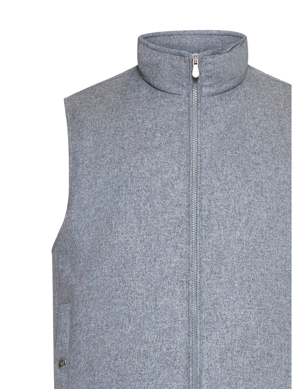 High Neck Wool Vest