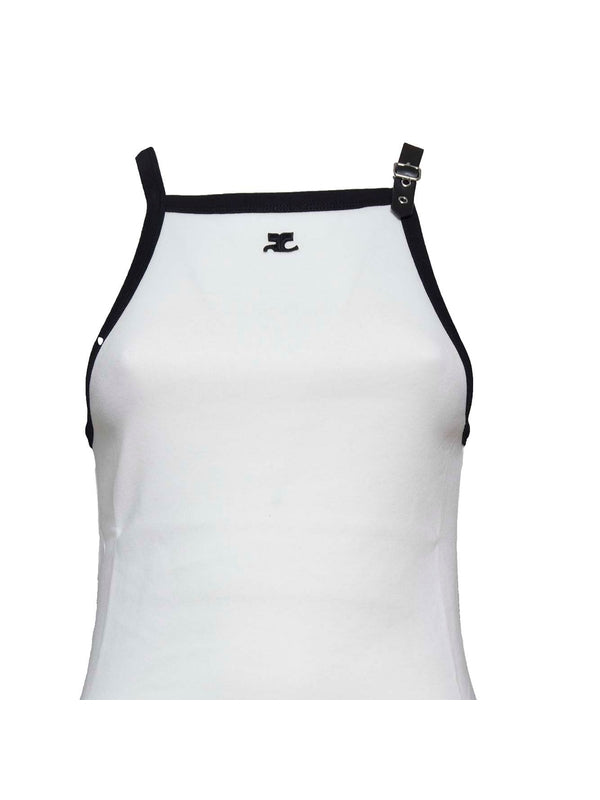 Logo Patch Buckle Strap Tank Top