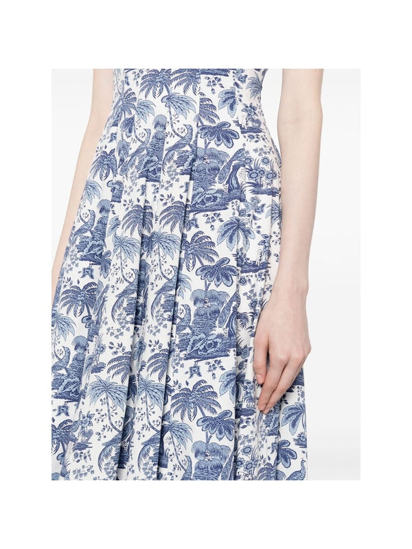 Botanical Print Half Sleeve
  Dress