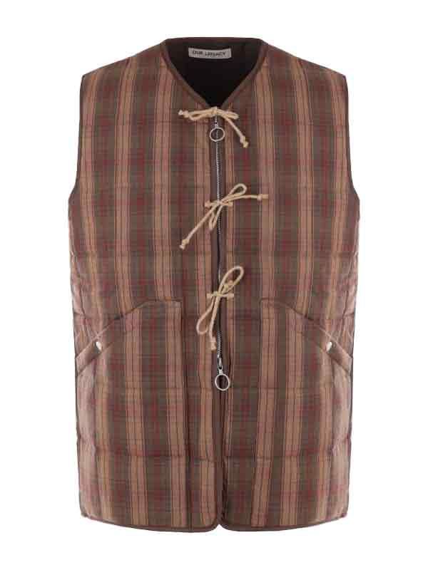 Tartan Check Reversible Padded Vest