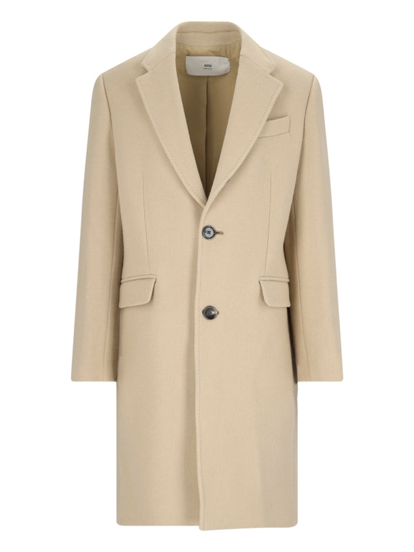 Single Breasted Wool Coat