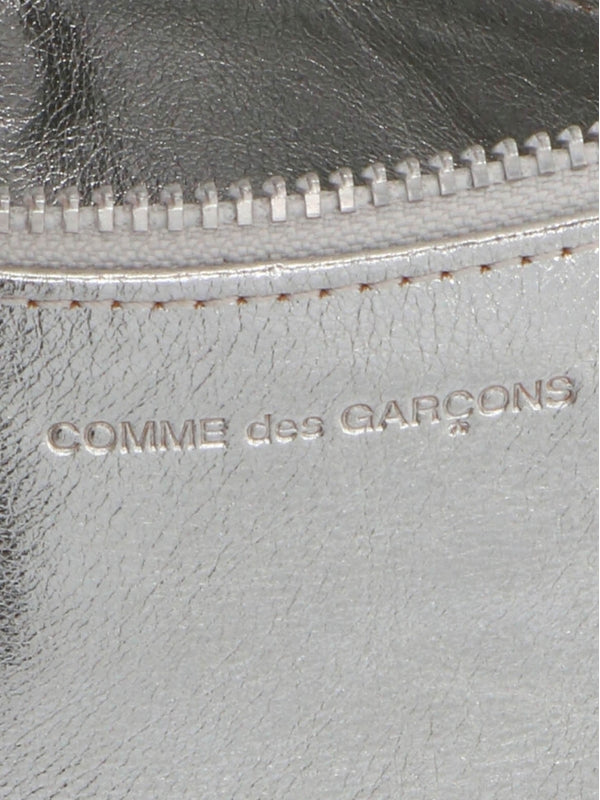 Comme Des Garcons Metallic Silver Card Holders