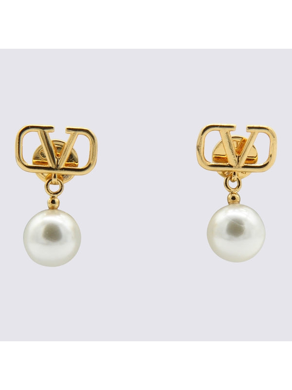 Valentino White Gold Earrings