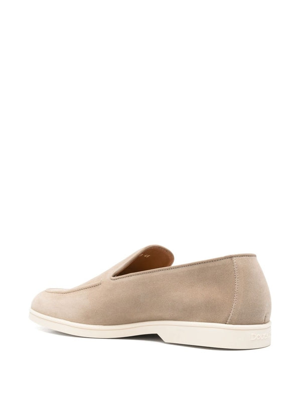 Beige Suede Loafers