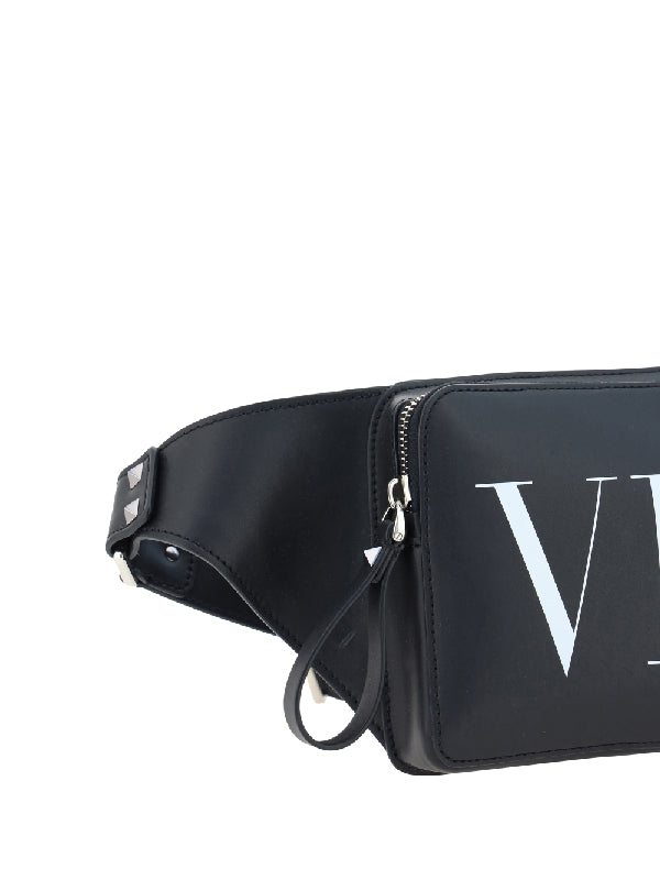 VLTN Logo Leather Belt Bag