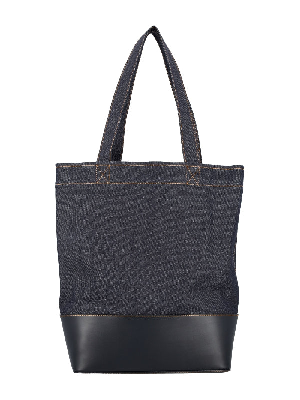 Axel Logo Printed Denim Tote Bag