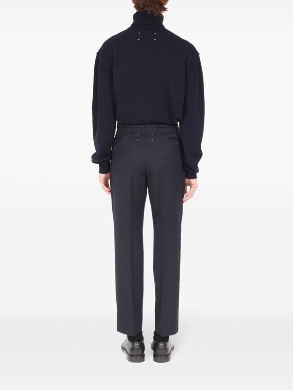 Back Stitch Wool Tailored Pants