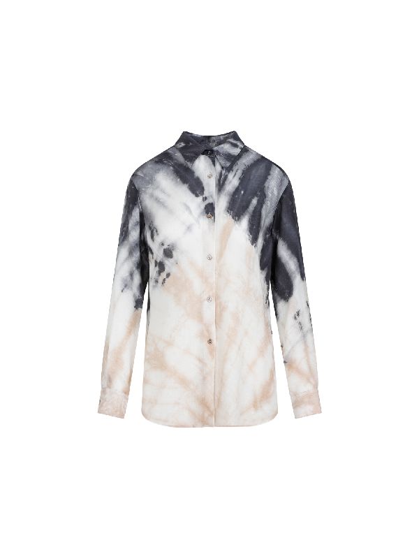 Wool Blend Tie-Dye Shirt