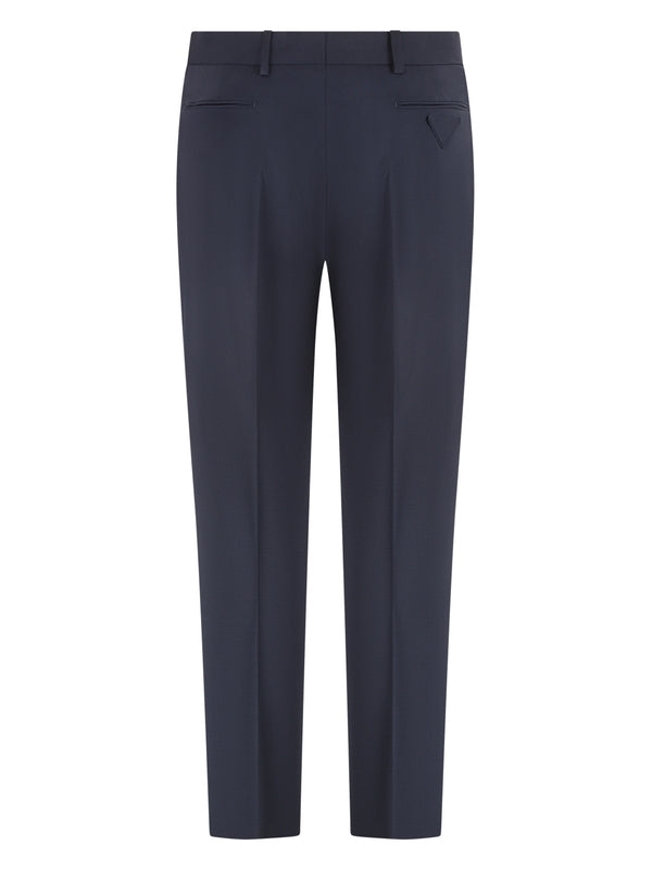 Back Triangle Logo Wool Tailored Pants
