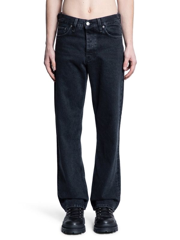 Loose-Fit Washed Denim Pants