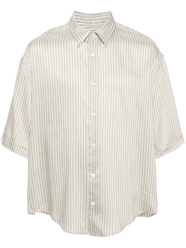 Back Heart Logo Stripe Shirt