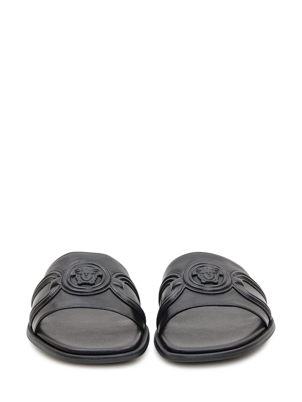Versace Black Slides