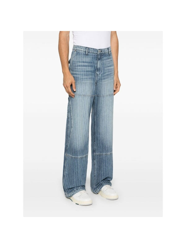 Pinstripe Denim Pants